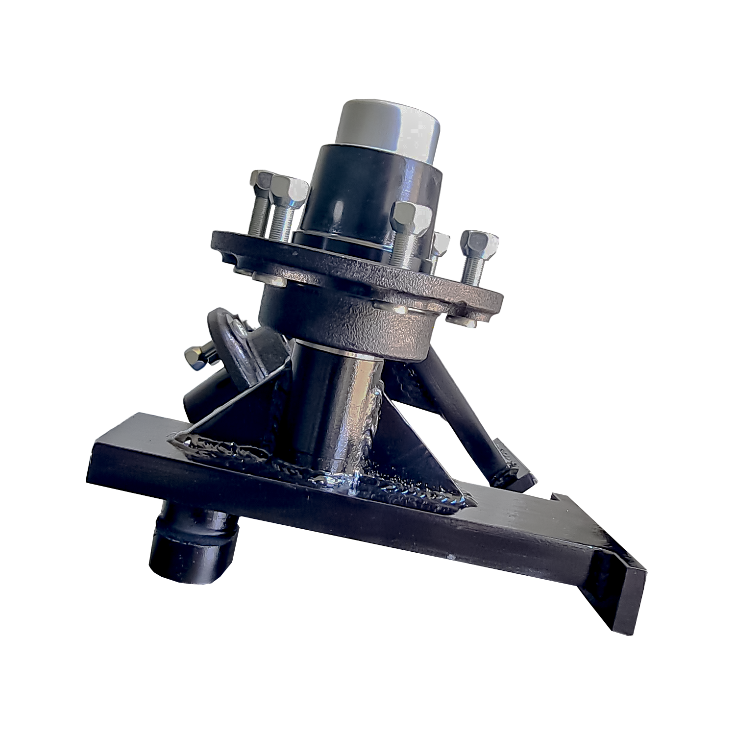 Corner Casting Wheel Kit featuring a sturdy metal frame with a central hub and mounting bolts.