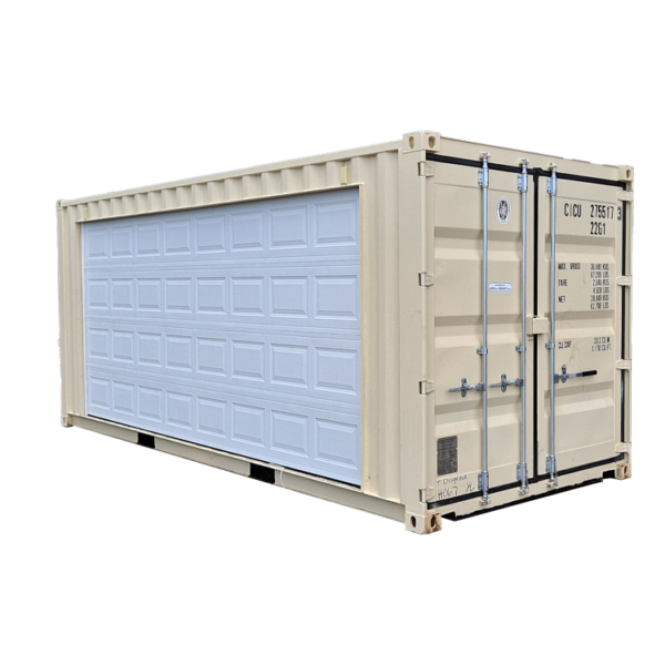 20ft Container With 16ft Garage Door Simple Shipping Containers
