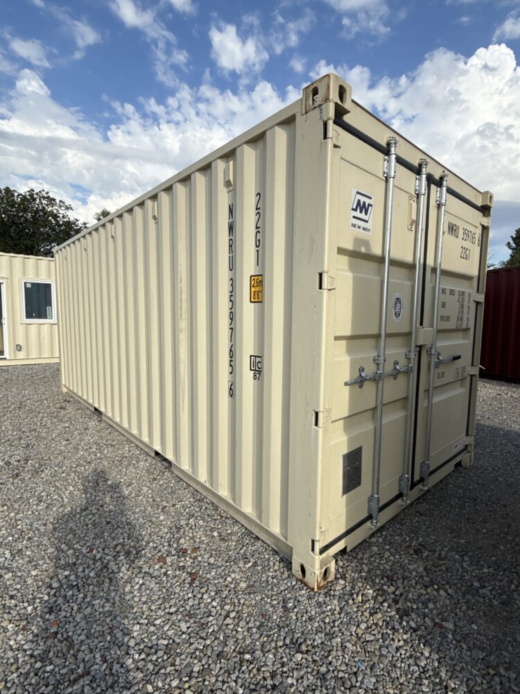 "New 20ft Shipping Container from Simple Shipping Containers, perfect for storage, tiny homes, retail spaces, and unique buildings"