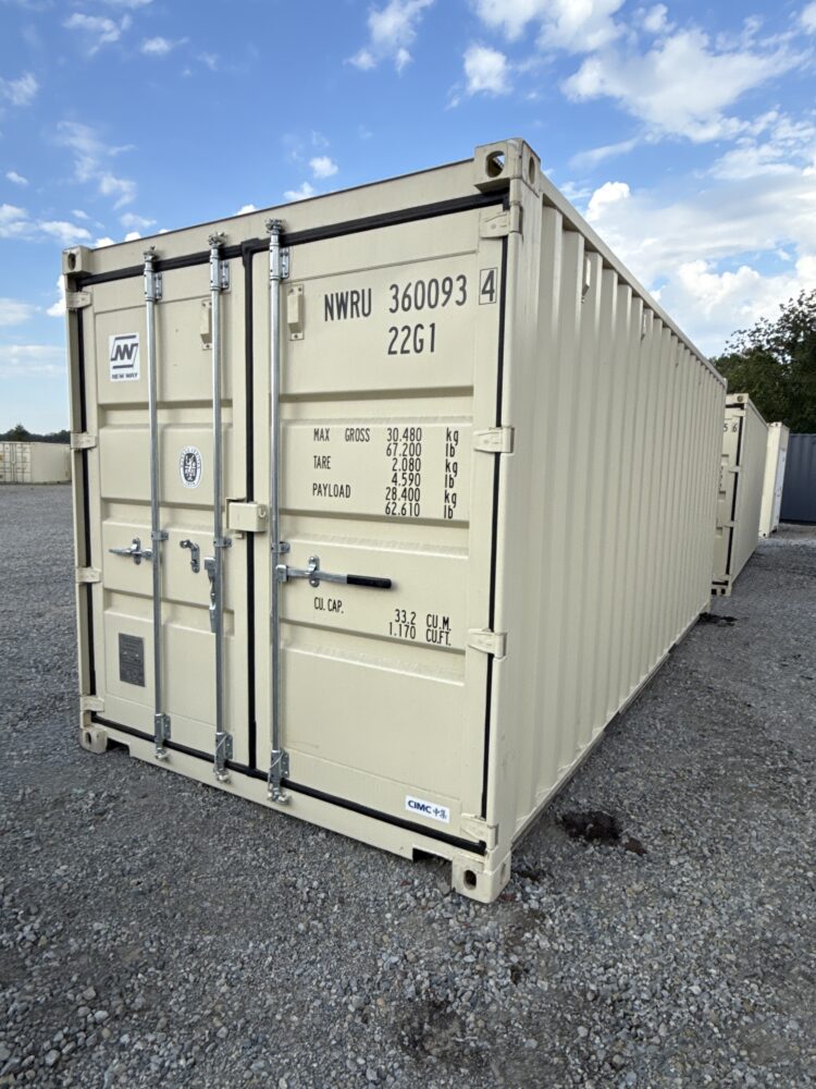 "New 20ft Shipping Container from Simple Shipping Containers, perfect for secure storage, tiny homes, and unique retail spaces"