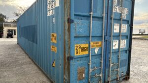 "Cargo-Worthy 40ft Shipping Container from Simple Shipping Containers, ideal for storage, tiny homes, retail spaces, and unique buildings"