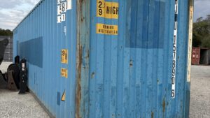 "Cargo-Worthy 40ft Shipping Container from Simple Shipping Containers, ideal for storage, tiny homes, retail spaces, and unique buildings"
