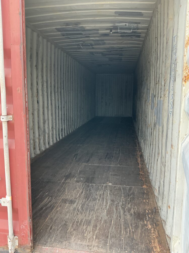 "Cargo-Worthy 40ft Shipping Container from Simple Shipping Containers, ideal for storage, tiny homes, retail spaces, and unique buildings"