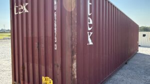"Cargo-Worthy 40ft Shipping Container from Simple Shipping Containers, ideal for storage, tiny homes, retail spaces, and unique buildings"