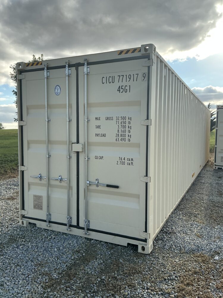 "New 40ft Shipping Container from Simple Shipping Containers, perfect for storage, tiny homes, retail spaces, and unique buildings"