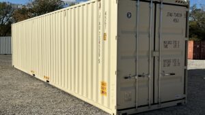 "New 40ft Shipping Container from Simple Shipping Containers, perfect for storage, tiny homes, retail spaces, and unique buildings"