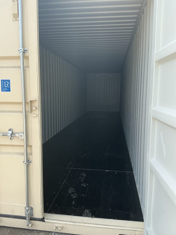 "New 40ft Shipping Container from Simple Shipping Containers, perfect for storage, tiny homes, retail spaces, and unique buildings"