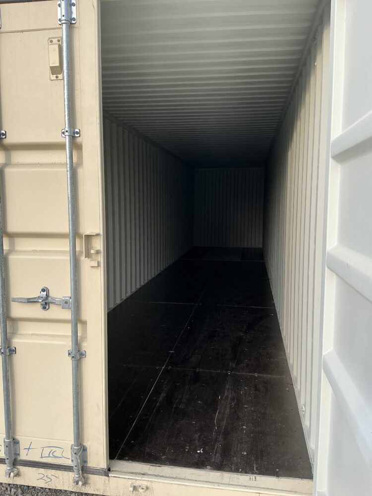 "New 40ft Shipping Container from Simple Shipping Containers, perfect for secure storage, tiny homes, and unique retail spaces"