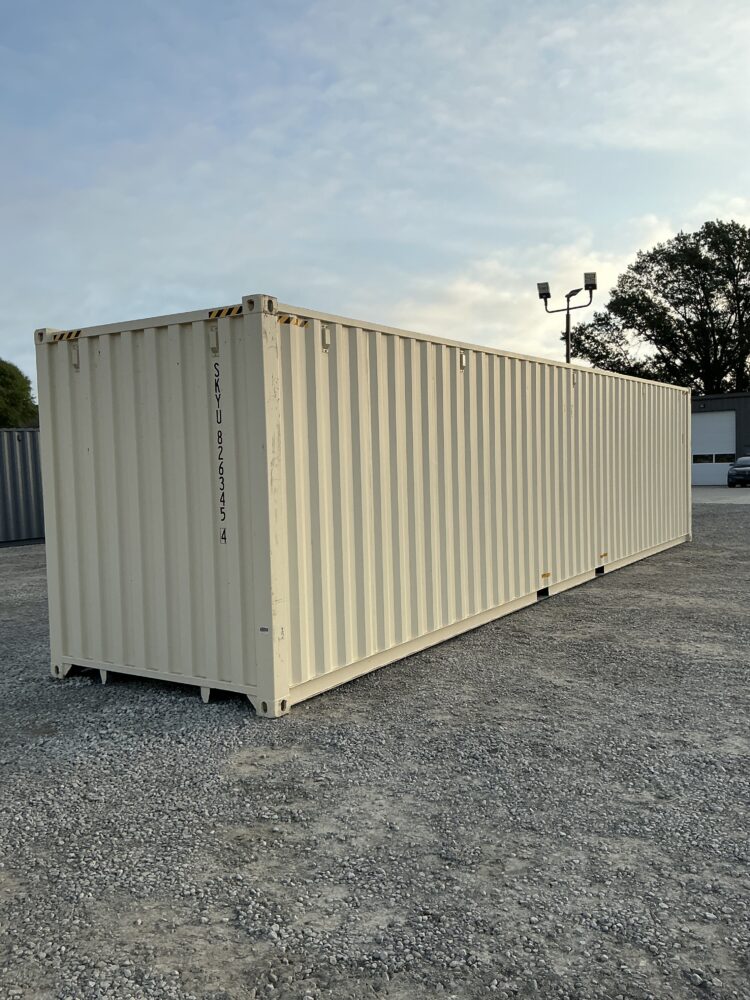 "New 40ft Shipping Container from Simple Shipping Containers, perfect for secure storage, tiny homes, and unique retail spaces"