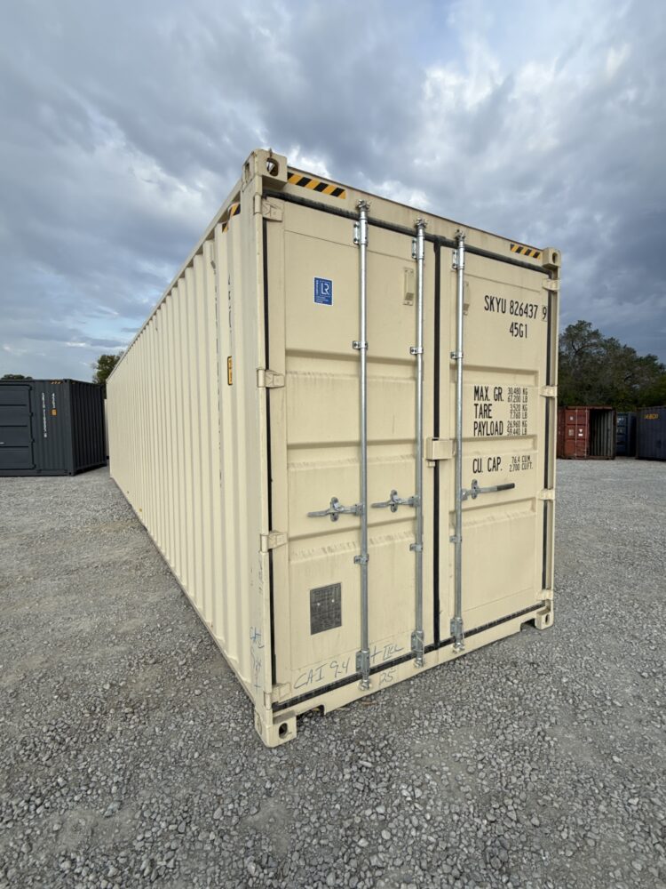 "New 40ft Shipping Container from Simple Shipping Containers, perfect for secure storage, tiny homes, and unique retail spaces"