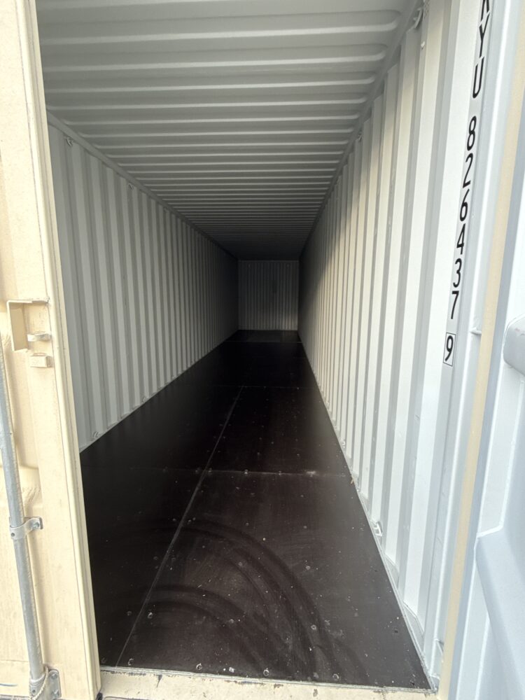 "New 40ft Shipping Container from Simple Shipping Containers, perfect for secure storage, tiny homes, and unique retail spaces"