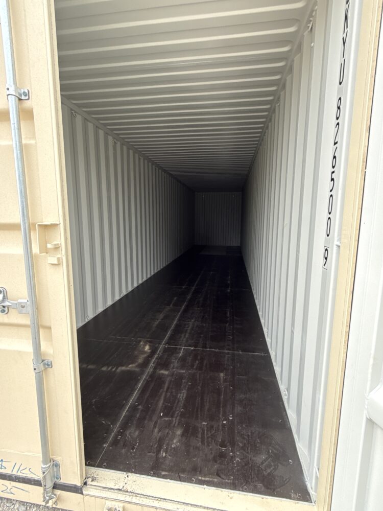 "New 40ft Shipping Container from Simple Shipping Containers, perfect for secure storage, tiny homes, and unique retail spaces"